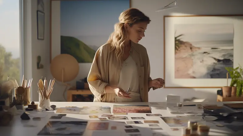 woman making a vision board