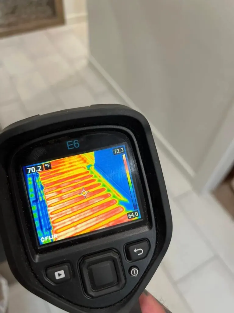 checking some new heated flooring