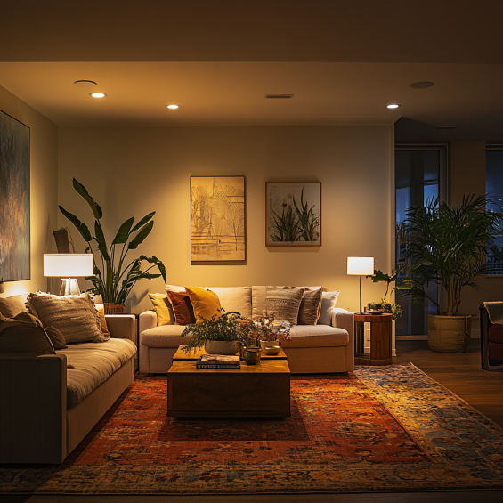 layer lighting to create a high-end feel